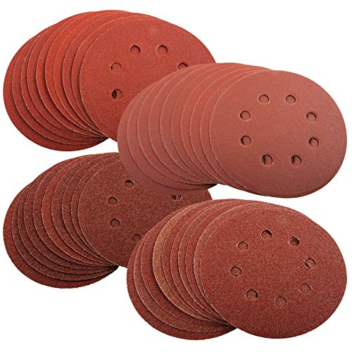 40 x Mixed Grit Sanding Discs for Bosch PEX 220/300 Random Orbital Sander 125mm