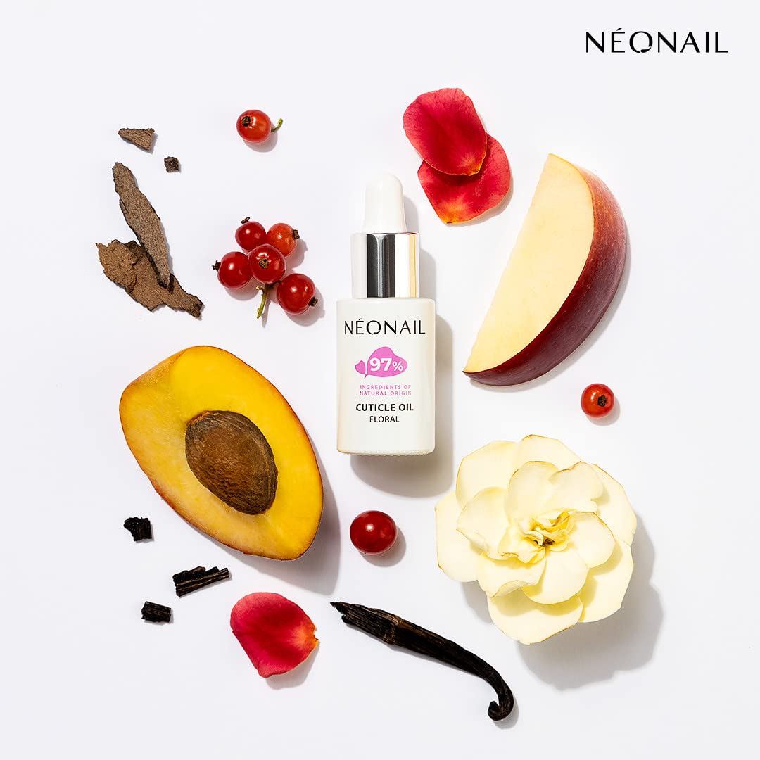 NÉONAIL Vitamin Cuticle Oil FLORAL - Olio Cuticole Unghie - Con Olio di Mandorle, di Macadamia, Vitamina E - Rinforzante Unghie - Idratante e Rigenerante - 6,5 ml