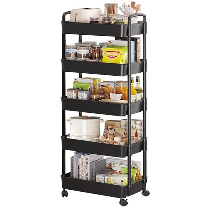 Buy 5Tier Rolling Cart, Multipurpose Utility Cart, Rolling Carts with