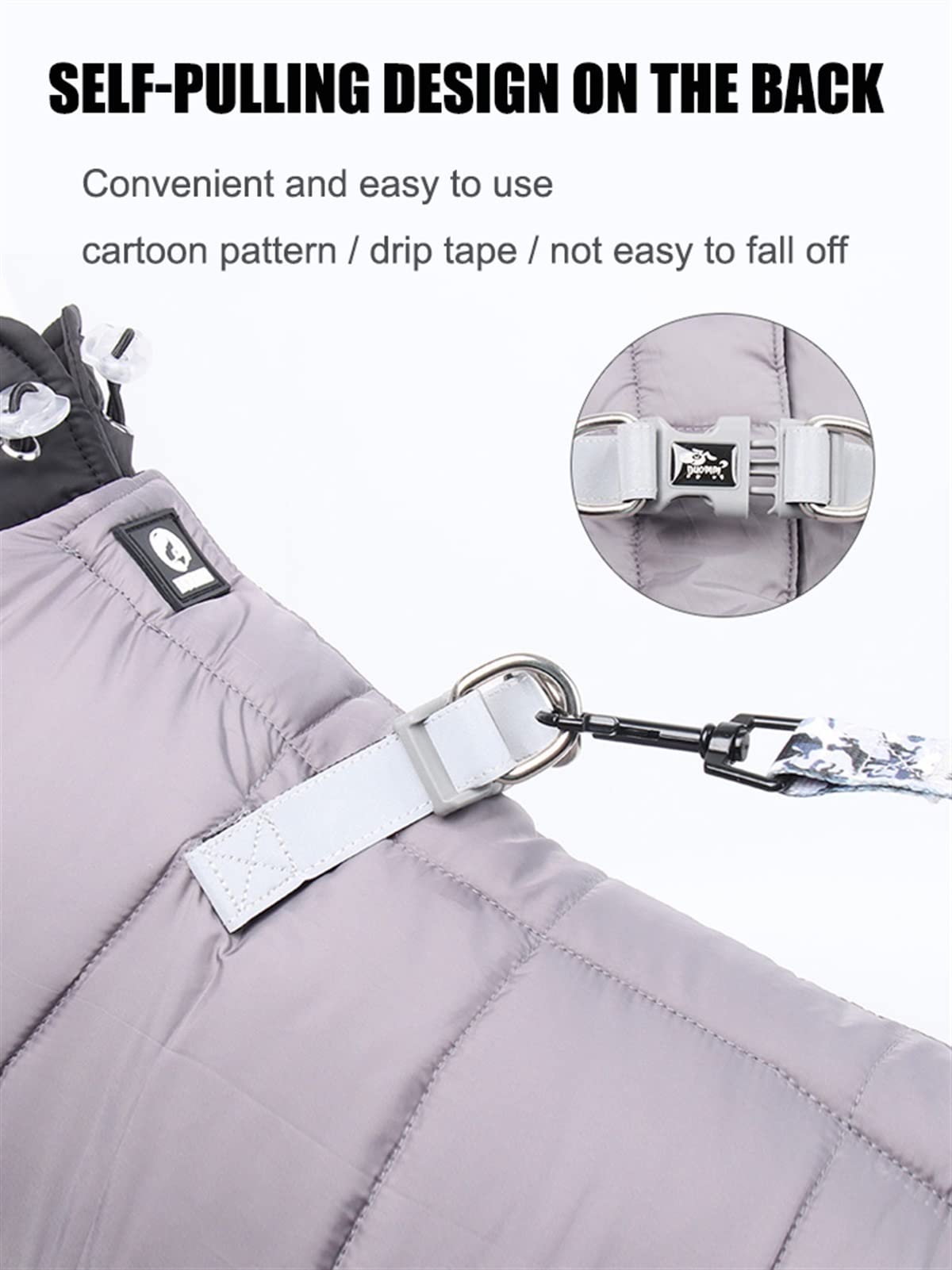 Ganzkörper-Mantel Für Große Hunde – Wasserdichte Winterjacke Mit Fleece-Futter, Integriertem Geschirr & Reflektorstreifen, Größe L, Rosa