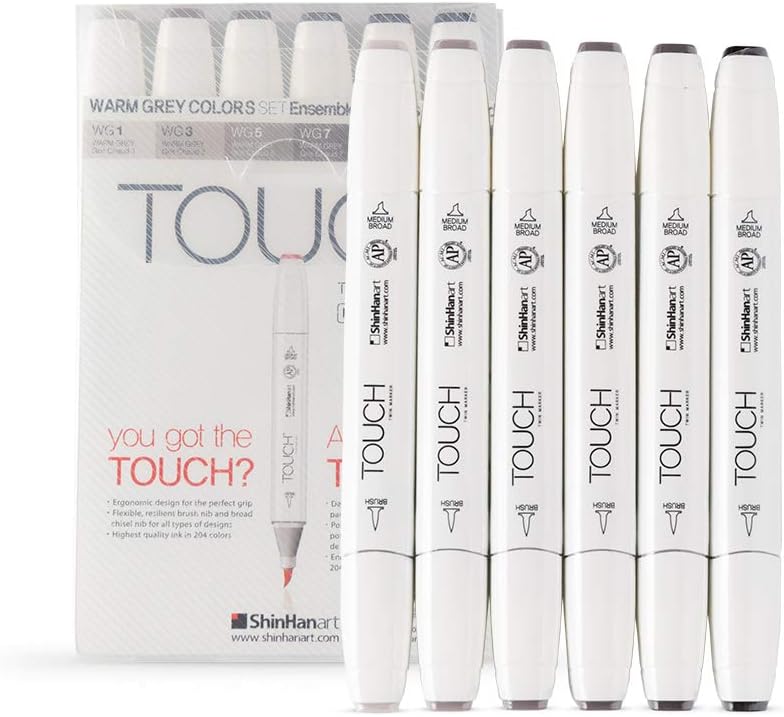 Touch Twin Brush Marker 6 Warm Grey