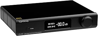 Topping PRE90 Preamplifier Hi-Res Audio NFCA Modules RCA Balanced XLR Output for D90se D90 A90 EXT90 Audio DAC with Remote Control (Black)