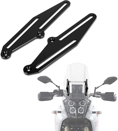 Miniatura 2 de psler - Soporte de parabrisas para motocicleta Tenere 700 XT700Z XTZ 700 T7 T700 T 700 T 700 2019-2024, negro, 3.937 in, ajuste de altura de 4