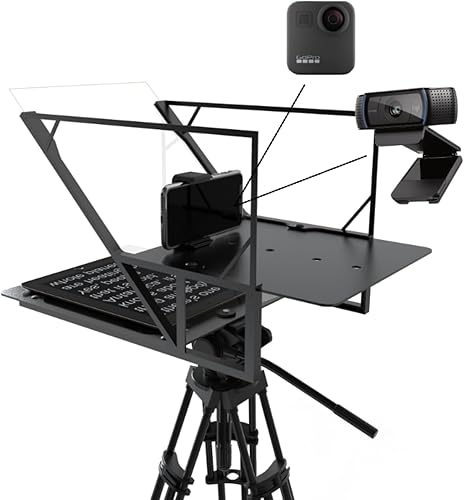Miniatura 8 de Teleprompter 5.0 12" Compatible con iPad, tableta, smartphone y cámara DSLR, control remoto o aplicación, compatible con Android e iOS, ideal
