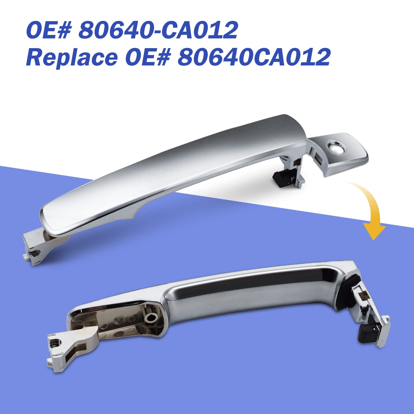 Amazon.com: X4XZ Chrome Exterior Outside Door Handle Front Left