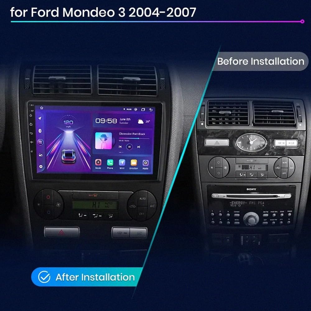 Autoradio Android per Chevrolet Classic Cruze 2009 Bluetooth, Ips Touchscreen Radio con Siri/Vocale/Gps Navigazione/Musica Online/Mirror Link, Telecamera di, 8 Nucleo 8G+256G