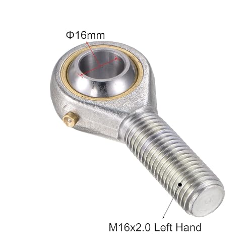 Miniatura 9 de uxcell POS5 Rodamiento de extremo de varilla esférico 0.197 in Bore Rodamiento de junta autolubricado M5x0.8 Conector de rosca macho de mano