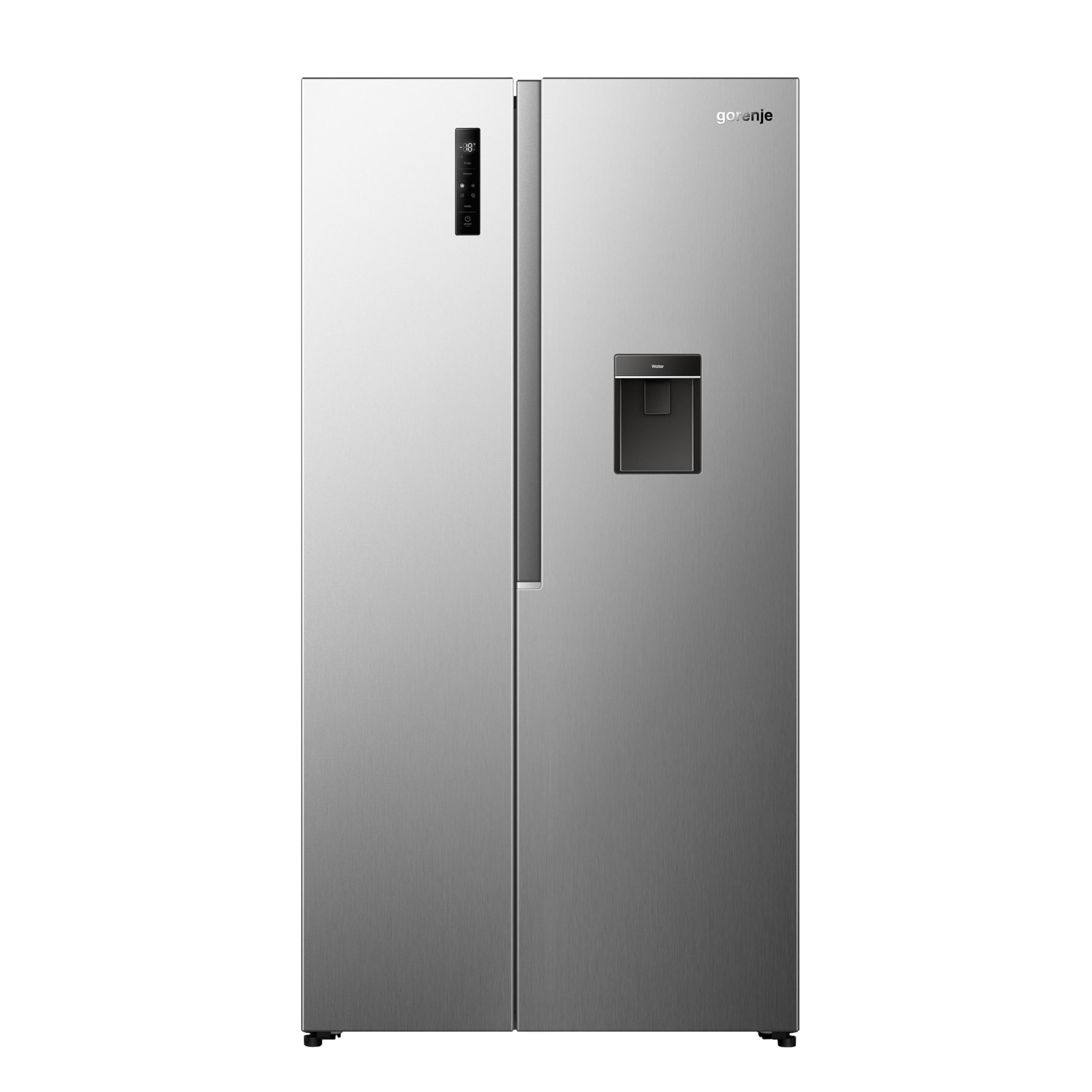 Gorenje NRS917E41XWD Kühl-Gefrierkombination/Freistehend/ 541L/ 39dB/ EEK: E/NoFrost Plus/Wasserspender/Multiflow 360°/ CrispZone/Supercool/FastFreeze/(BxHxT): 91,1 × 178,6 × 61,5 cm/Grau