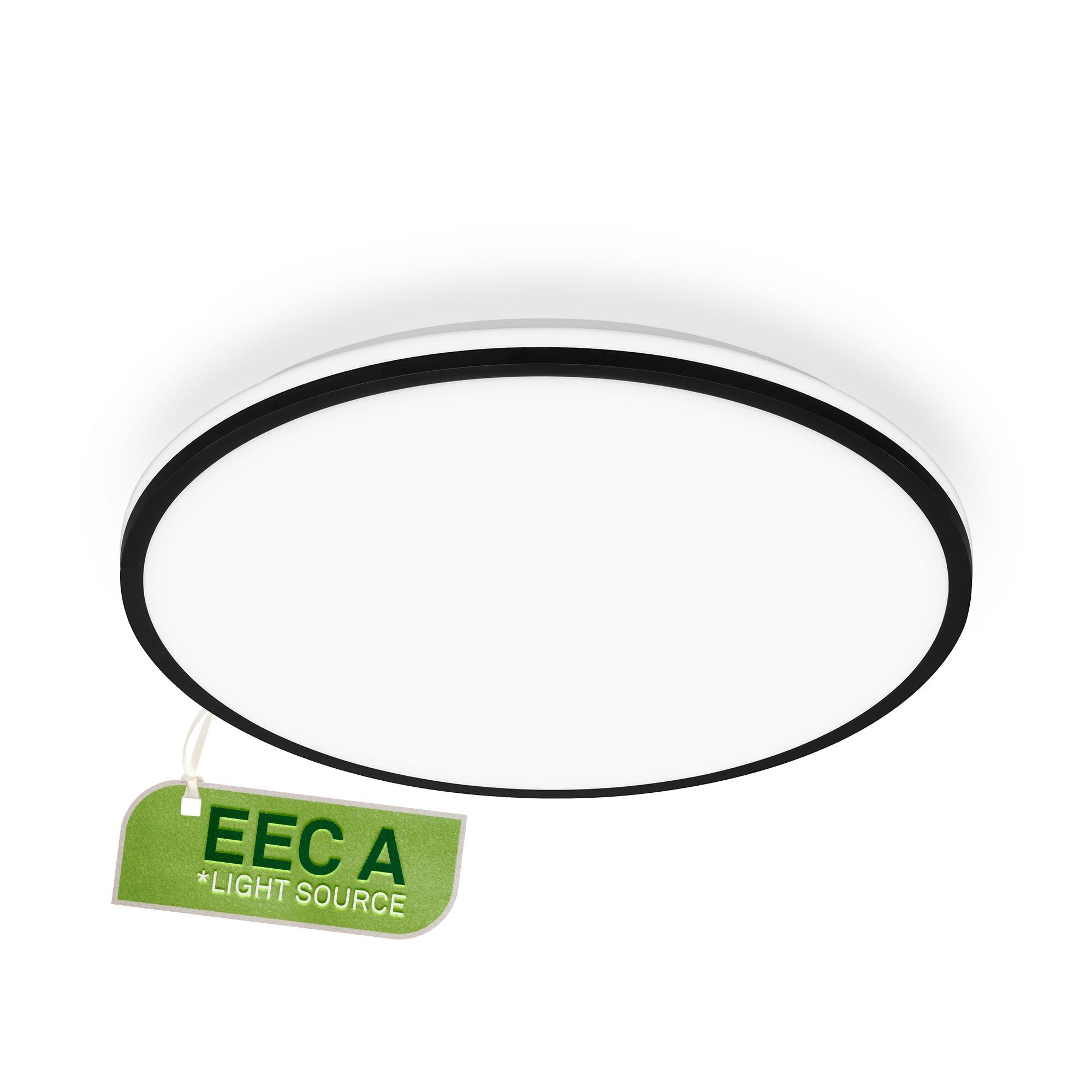 BRILONER - LED Ceiling Lamp, EEC A Light Source, Efficient 8.5W 1800lm, Indirect Light, LED Panel, Modern Ceiling Design, Living Room, Kitchen, Bedroom, 33x6 cm, Black