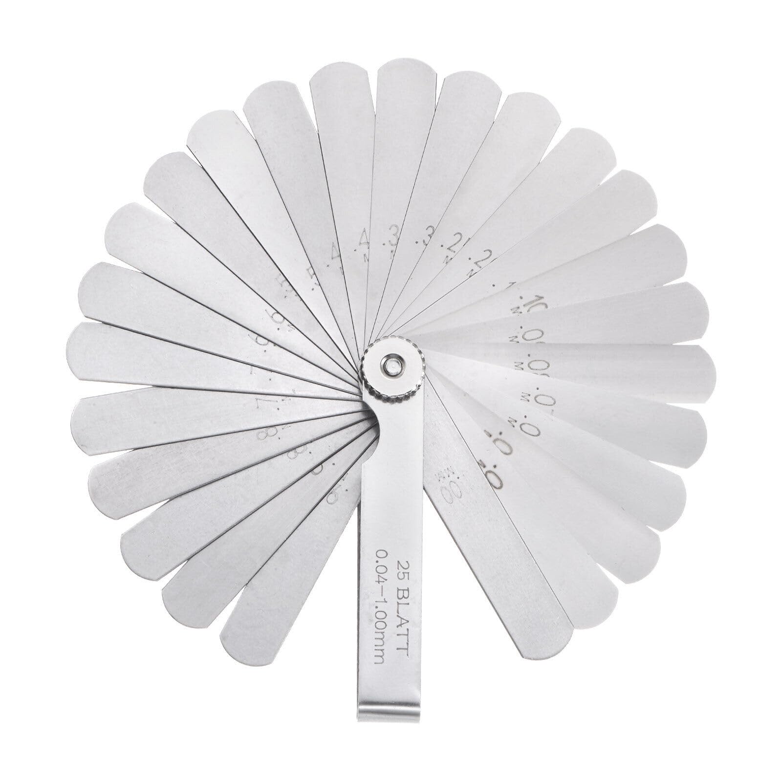 Tool Parts and Accessories 75x13mm Metric Thickness Gauges 25pcs Blade Feeler Gauge 0.04-1mm Range (#CN-140824-00522)