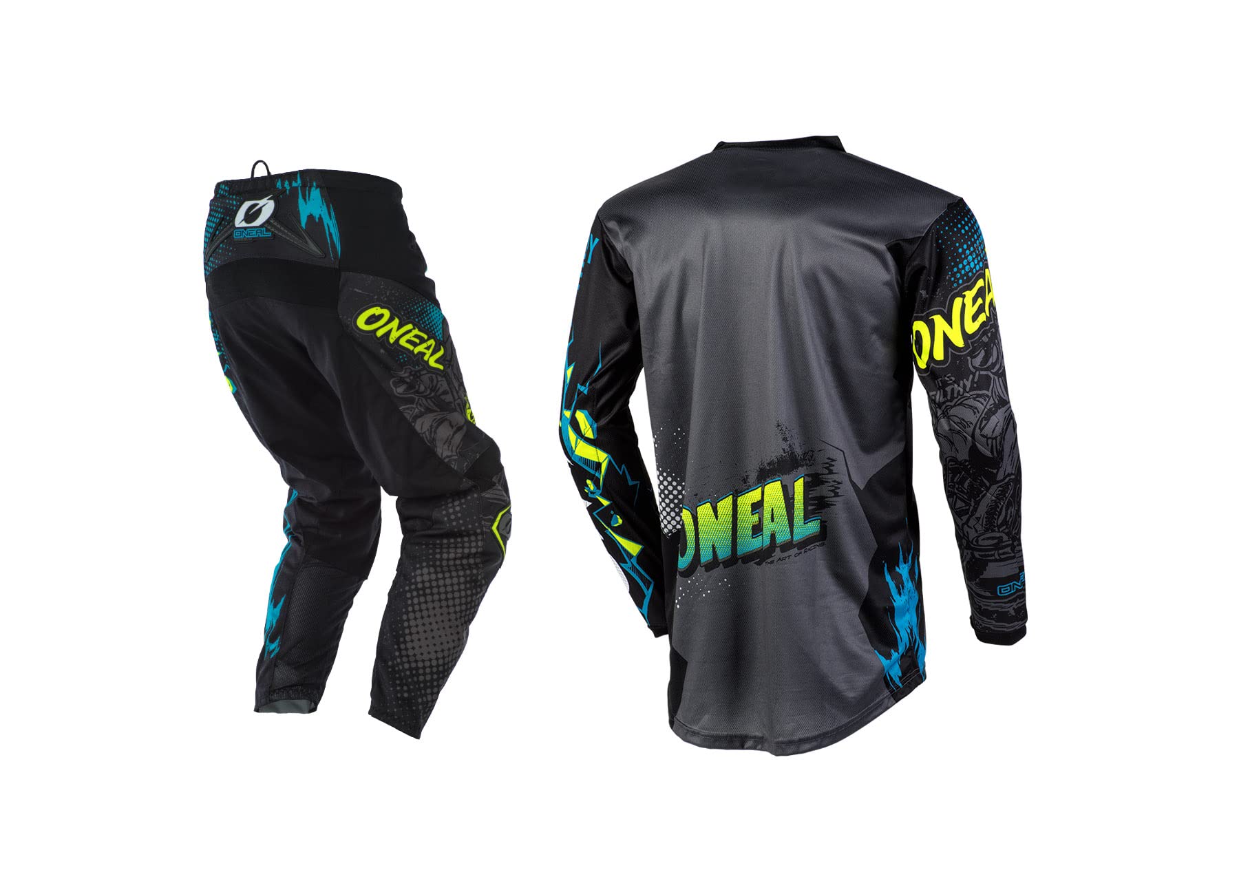 O'NEAL 2023 Element Villain Offroad Jersey Pant Combo Gray (Large/36)