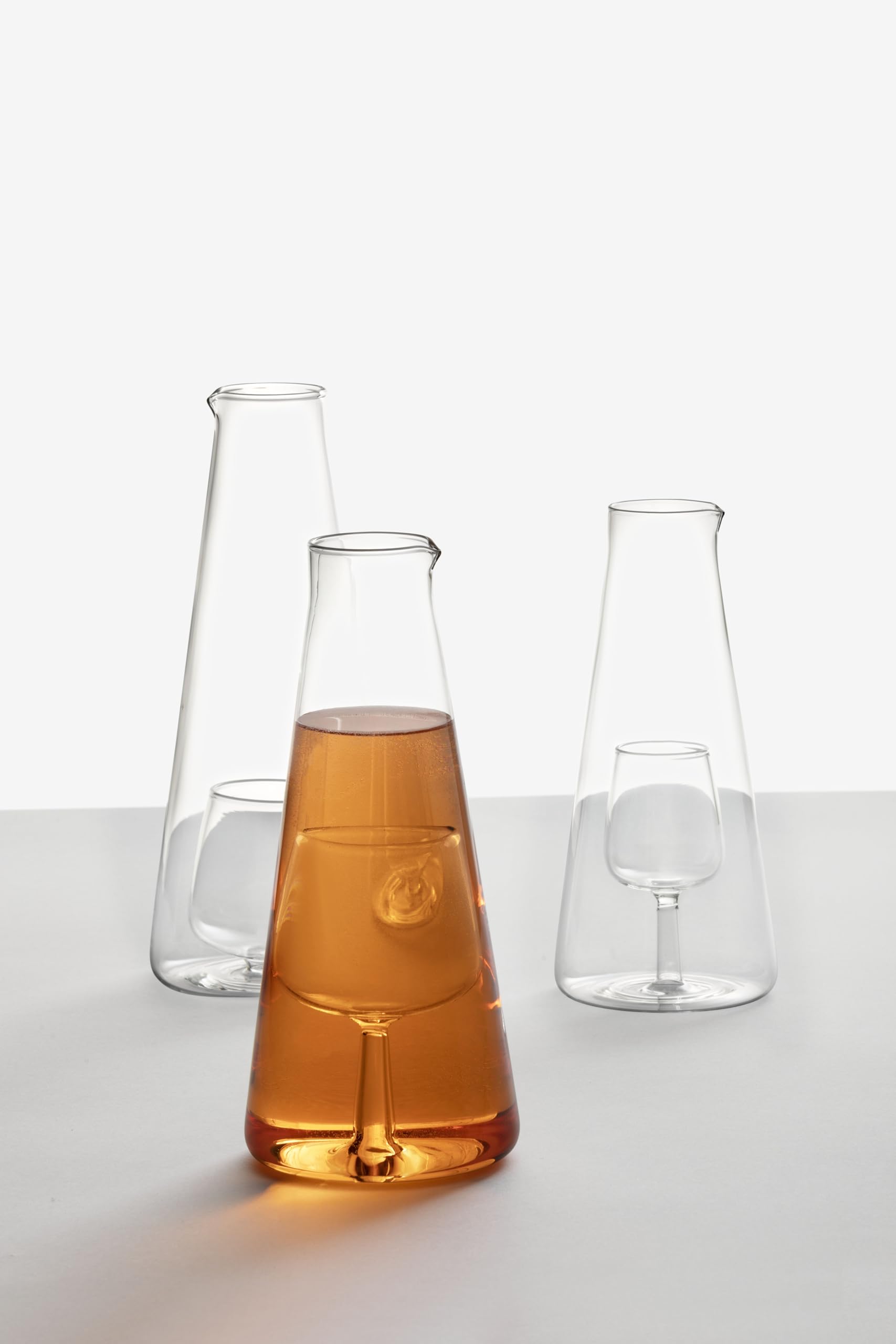 Ichendorf Milano Caraffa Vino | Collezione Inbottiglia | 110 cl | Vetro Borosilicato | Fatto a Mano