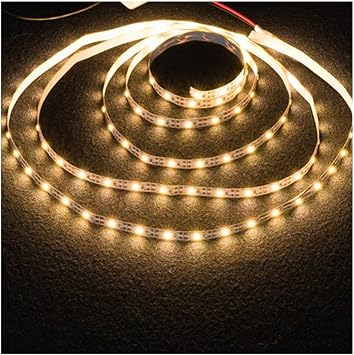Lighting Strip Light LED Strip Light SMD2835 Flexible Lighting Ribbon Tape Strip Backlight Wedding Decoration LED Rope Lighting Strip Light Color Warm White 5V, Size 1Meter