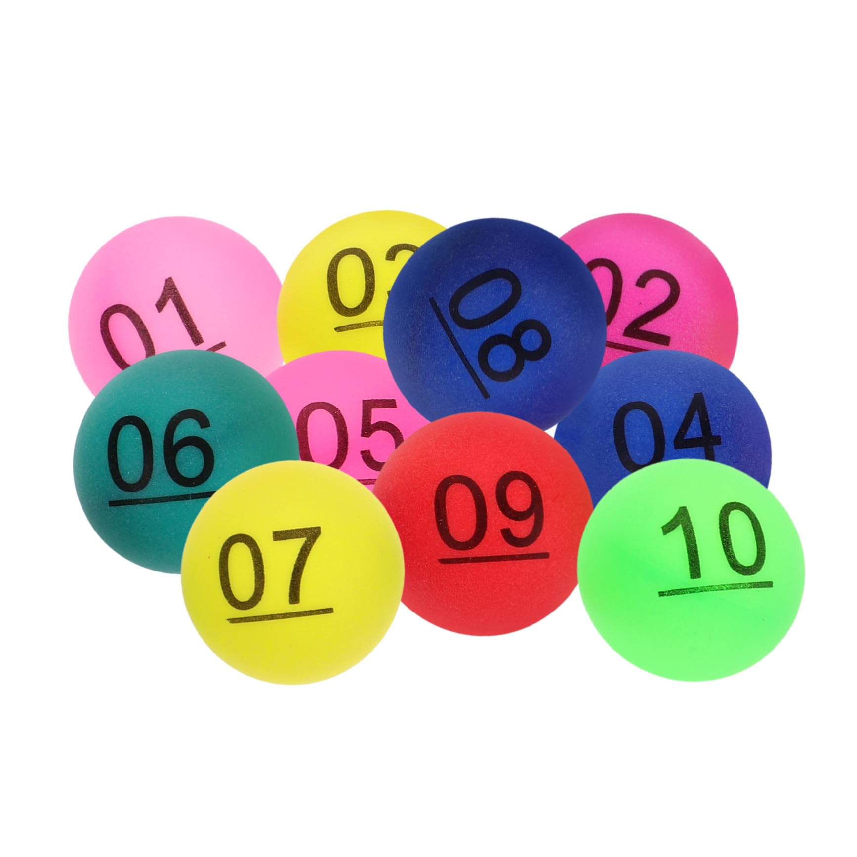 VICASKY Numbered Plastic Balls 10pcs Set Green Pink for Party Balls Games and Event Drawings