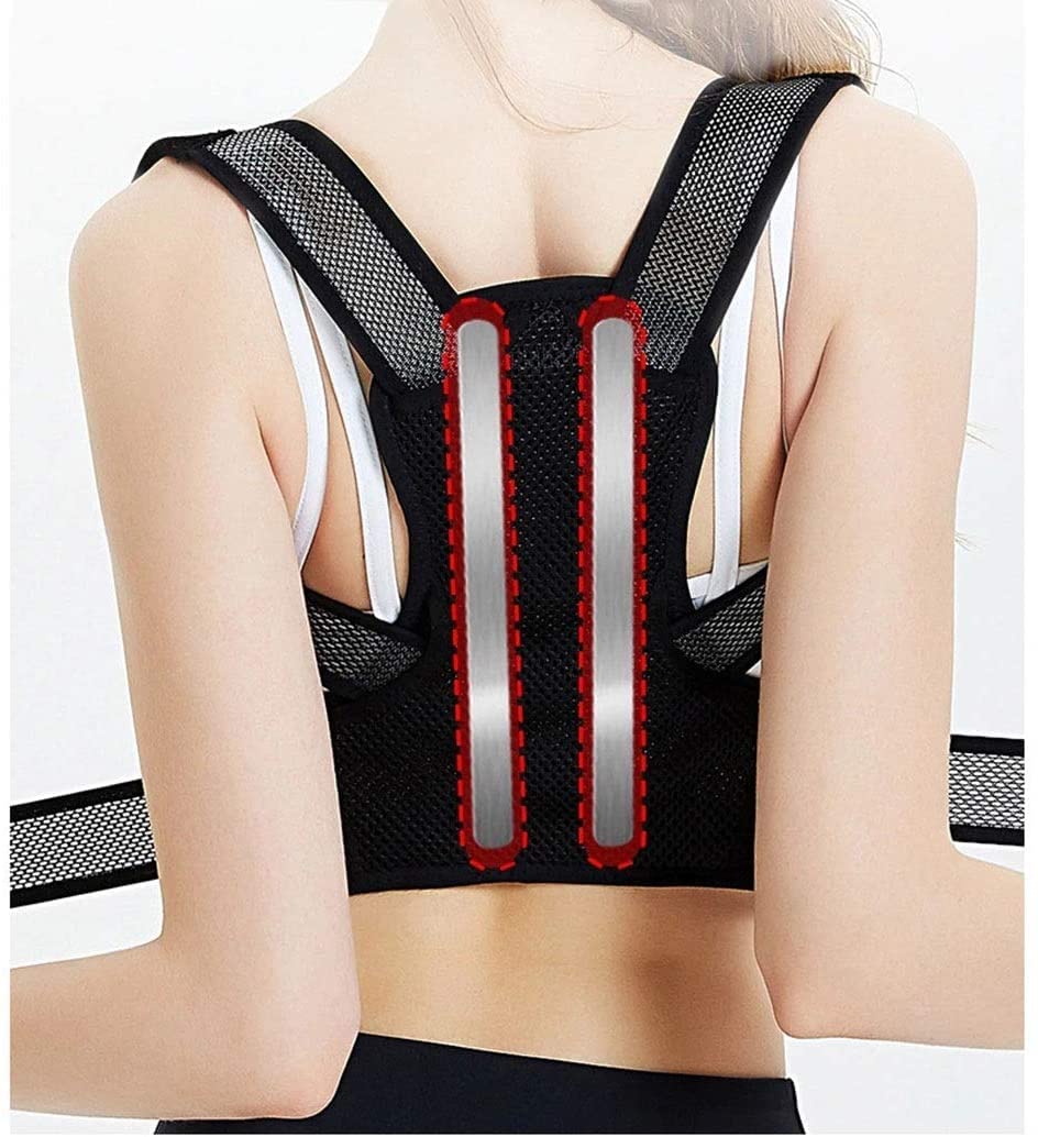 Posture Corrector Back Brace Arduener para Mujeres Adolescentes Adolescentes Kyphosis Ajustable Clavícula Correcta Soporte de Postura de Hombro Correa Posterior (Tamaño: Medio)