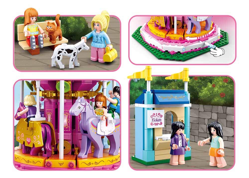 Sluban Girl Dream - Merry-Go-Round (762PCS)