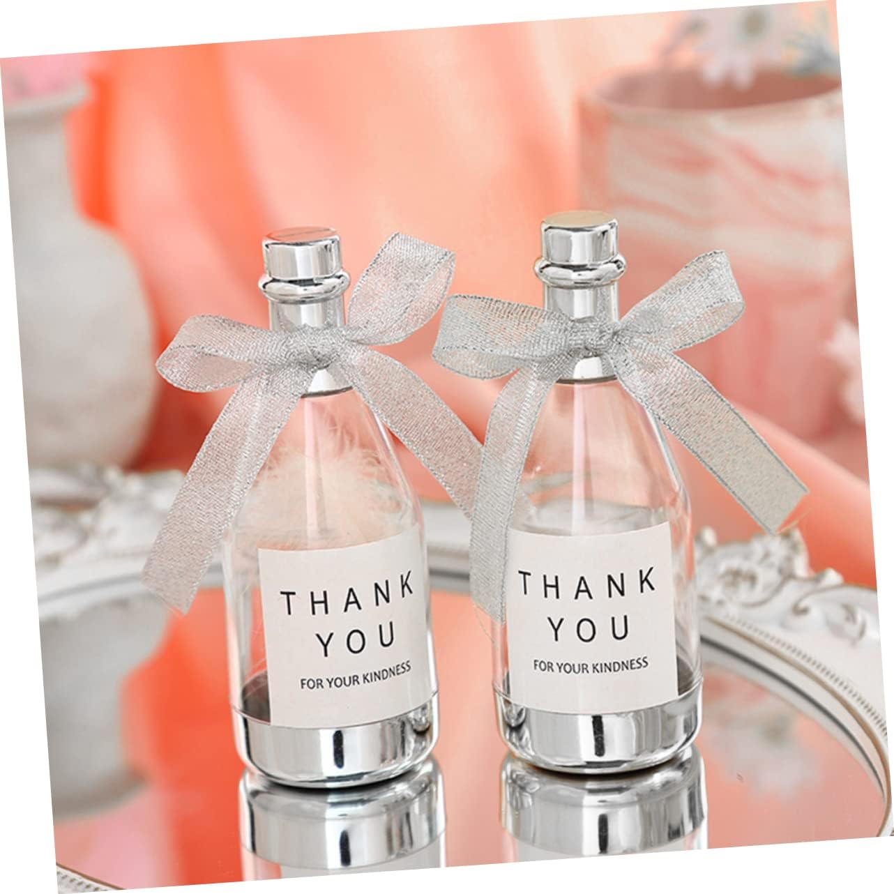 JEWEDECO Party Candy Boxes Wedding Favors Mini Bottle Candy Box for Bulk Treats