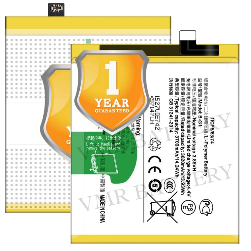 Image of Original B-G1 Battery Compatible for Vivo V15 Pro (Vivo 1818) - (3700mAh) - 1 Year Warranty K7