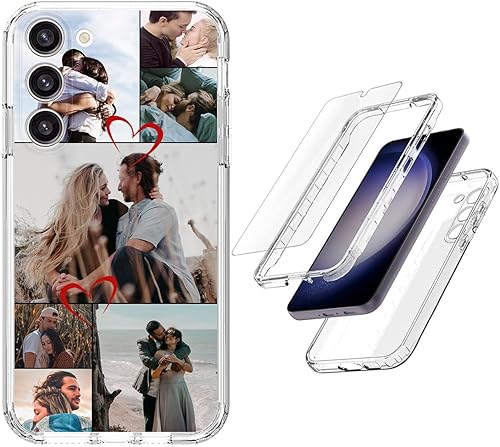 Vista 153 de Funda transparente 3 en 1 diseñada para teléfono Galaxy S21, Plus/Ultra/FE 5G Samsung, capas protectoras híbridas [protector de pantalla] Borrar 05