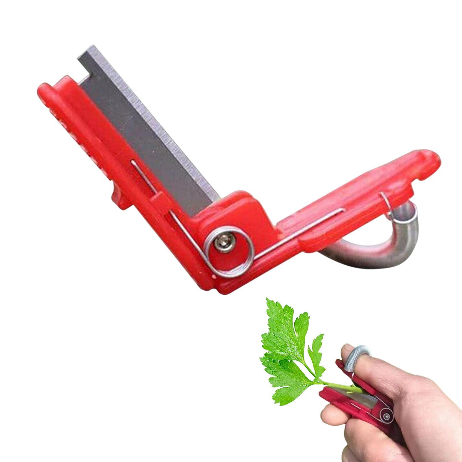 Povanjer Red Finger Scissors - Thumb Vegetable Cutter, Fruit Picking Knife For Vegetable Plants, Separator Finger, Fruit Picking Knife For Plants, Garden, Tool