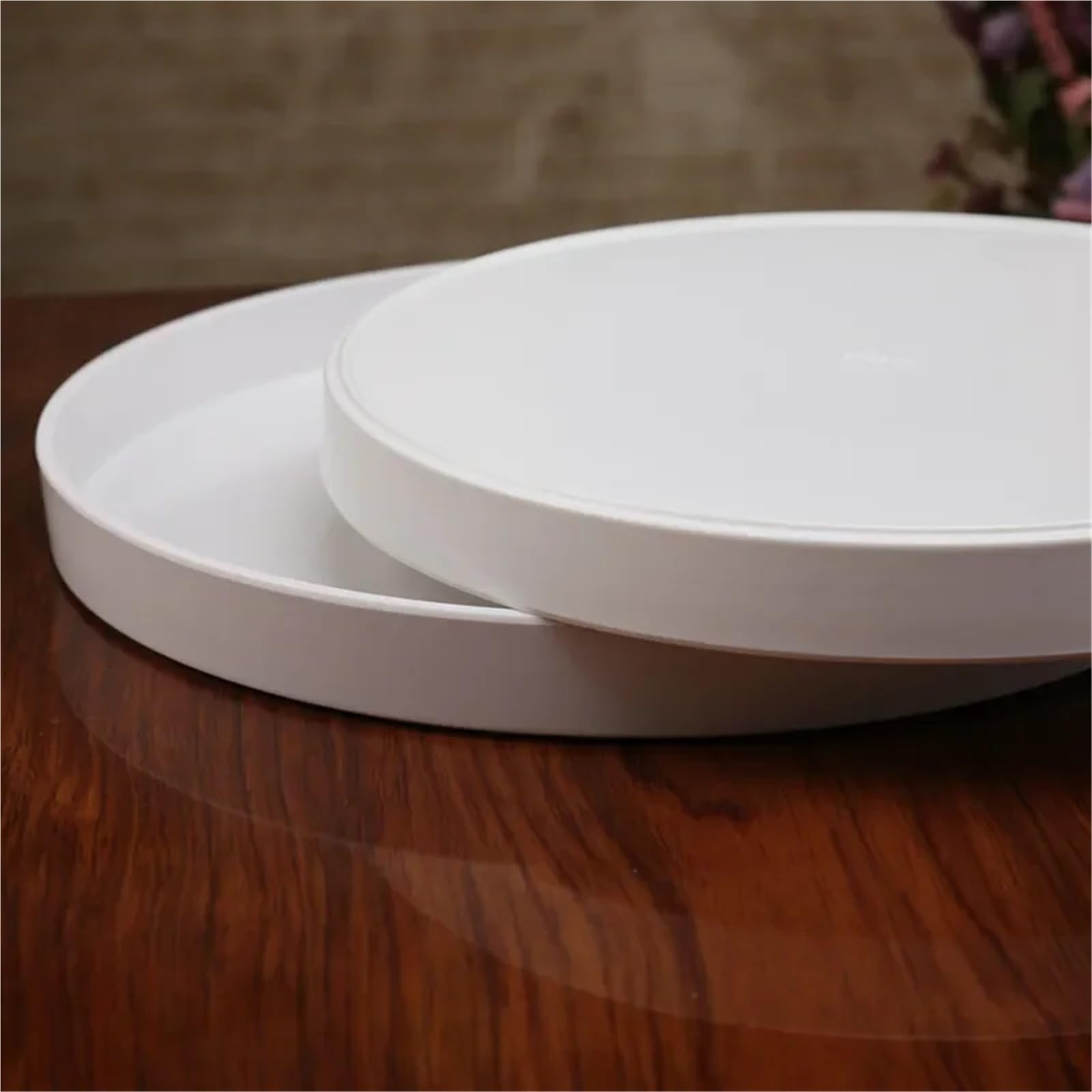 Bandeja para Mesa De Centro Bandeja Redonda for Guardar Joyas, for Sala de Estar, Cocina, decoración del hogar, bandejas for cosméticos y artículos Diversos(White M(30cm))