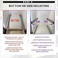 Vista 3 de Sublime Design – Tamaño estándar – Cajones de cocina extraíbles Estantes deslizantes para armarios de cocina Organizador extraíble para el hogar