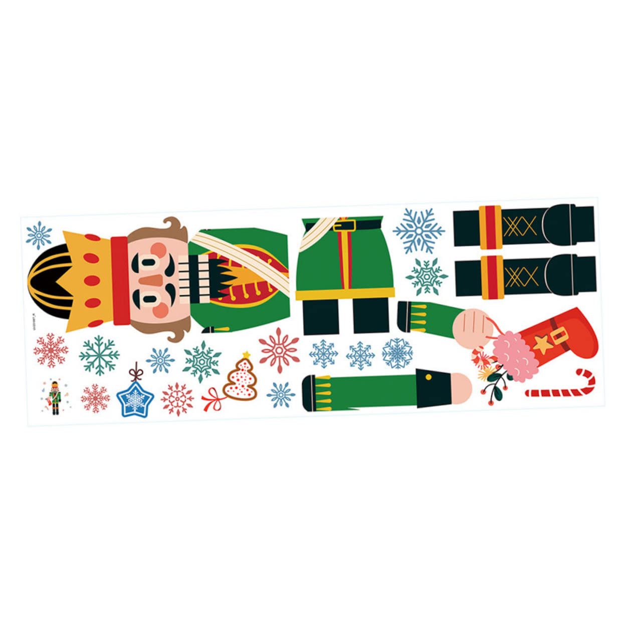Cabilock 5 Hojas De Pegatinas Navideñas Para Ventanas Calcomanías Para Ventanas Con El Cascanueces Decoraciones Navideñas Grandes Decoraciones Navideñas Para Paredes Al Aire