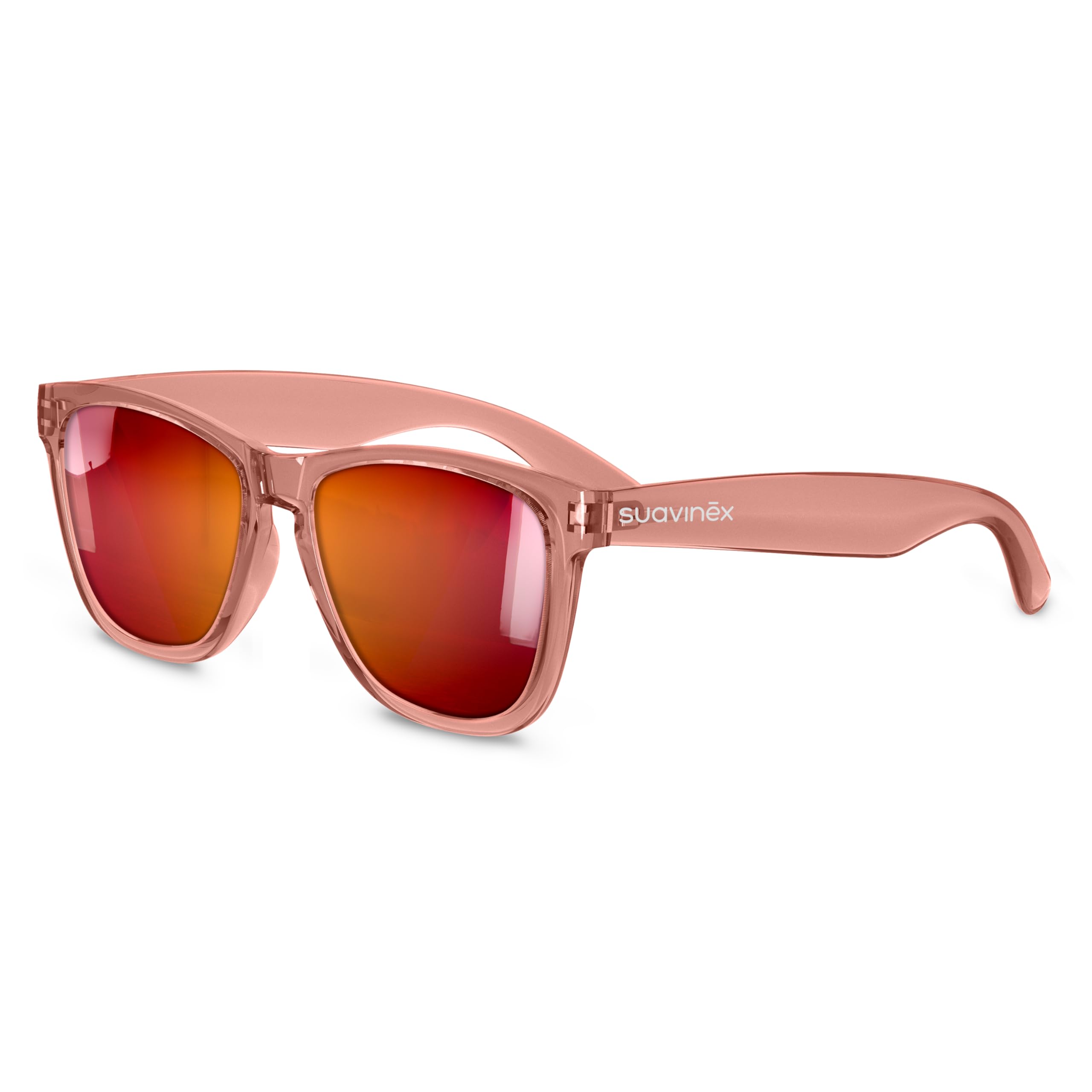 Suavinex, Lunettes de Soleil pour Adultes, pour Homme et Femme, Lunettes Polarisées avec filtre UV 400, 100% Protection UVA et UVB, CAT 3, avec Étui, Très Flexibles et Légères, Rose