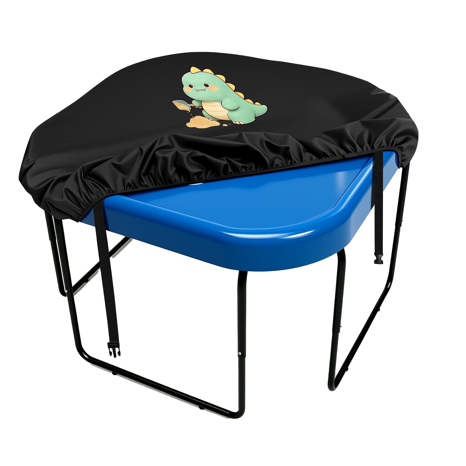 Kovshuiwe Cartoon Print Tuff Tray Cover 75x75x10cm - Black - Waterproof -Windproof Elastic Helm- Universal Fit 70cm Tuff Tray Size