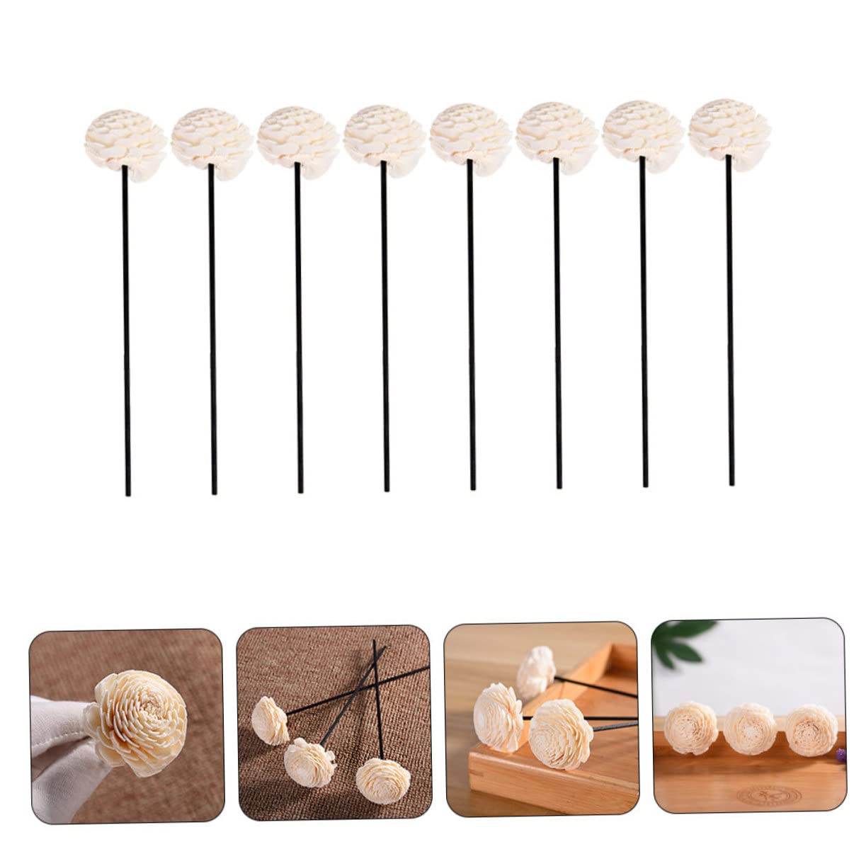 STOBAZA 40stücke Aromatherapie Diffusor-stäbchen Aus Rattan Ersatz Für Duftstäbchen Für Raumduft Wohn Und Badezimmer Aromatherapie Zubehör Für Entspannung Und Meditation
