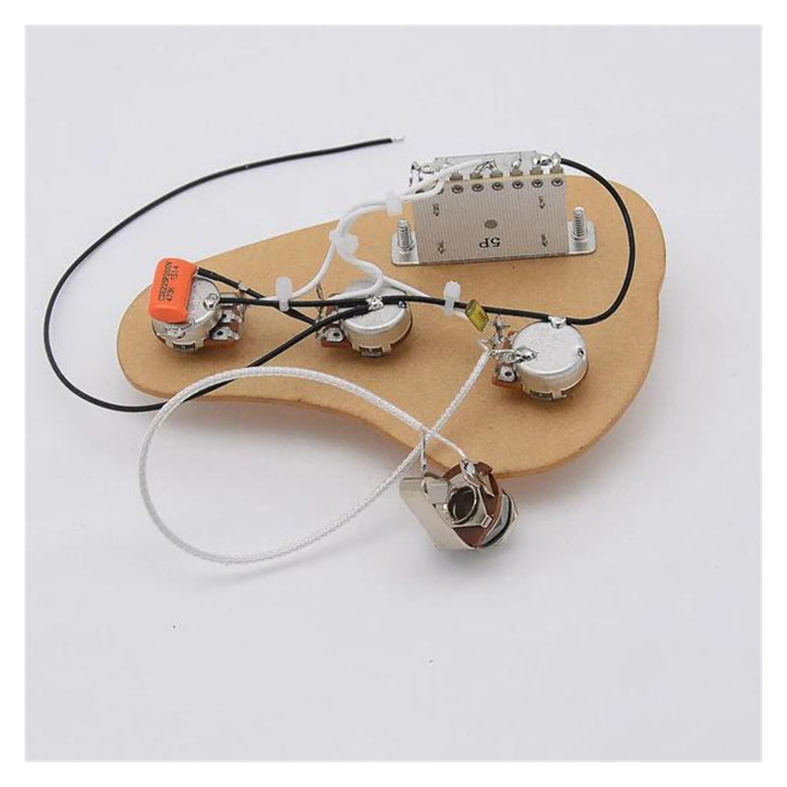 1 juego de arnés de cableado para guitarra eléctrica SSH potenciómetro de 500 K interruptor de 5 vías