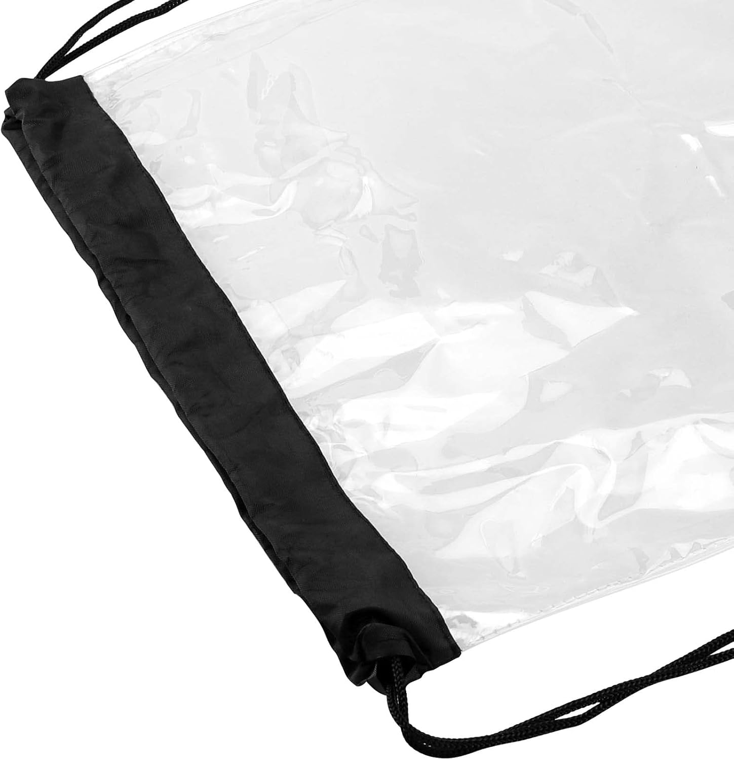 20 Pieces 17 x 13 Inch Clear Drawstring Bag, Plastic Drawstring Backpack Waterproof PVC Clear Drawstring Stadium Bag for Home, Stadium and Travel
