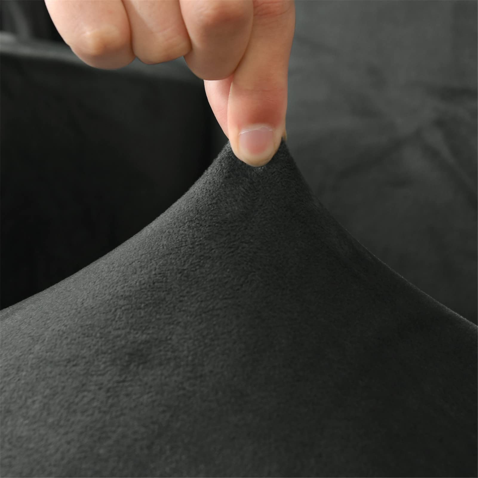 Copripoltrona Relax Elasticizzato, 1 Pezzo Morbido Velluto Fodera per Poltrona Reclinabile Relax Completo con Tasche Copridivano Coprisedile Antiscivolo (Grigio Scuro,1 Posto)