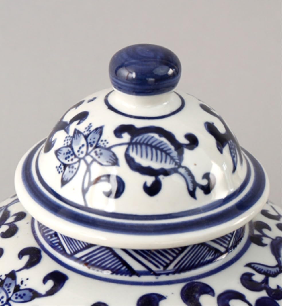 Ingwer glas mit deckel Ingwergläser Chinesische Dekorative Keramikvasen, Ingwerglas Mit Deckel Für Heimdekoration, Chinoiserie, Blaues Und Weißes Porzellan Porzellan-ingwerglas Vorratsglas Dekorative