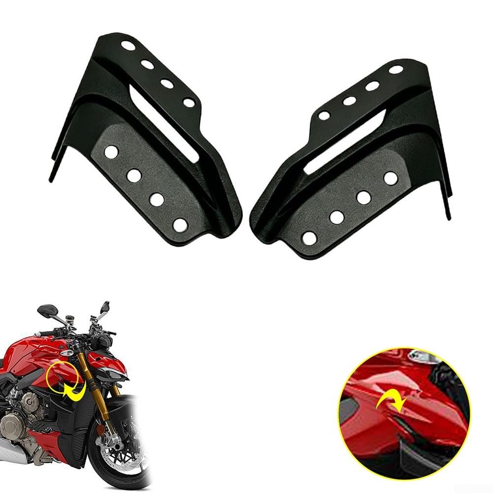 GLOBALHUT Copertura Frontale Collegamento Nero Opaco per Moto(Matte Black)