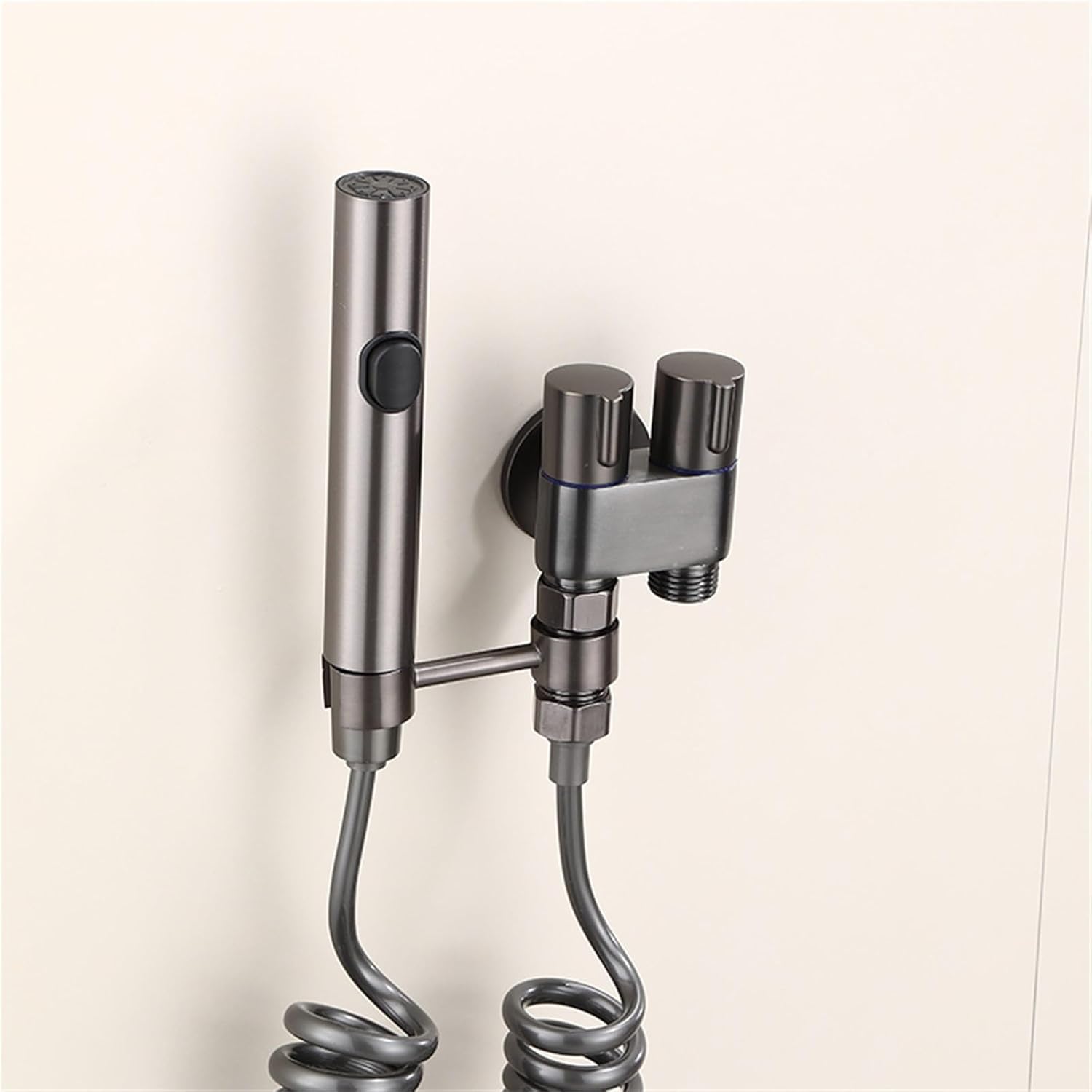 Bidet toilet sprayer set spray water bathroom handheld bidet shower double outlet angle valve accessories