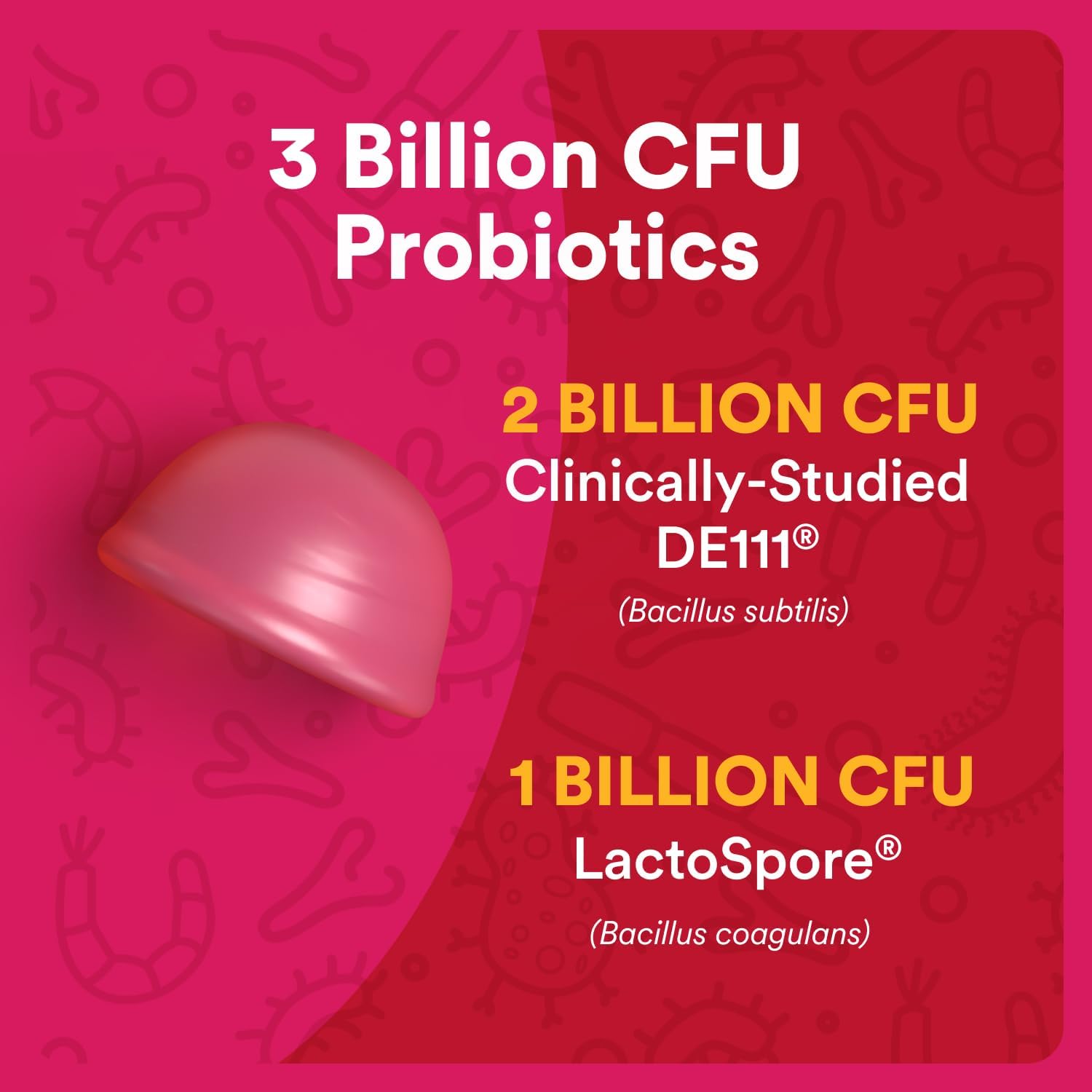 SmartyPants Adult Probiotic Gummies for Digestive Health: 3 Billion CFU, Gut Health and Immune Support Supplement, Clinically Studied Probiotic, Gluten Free, Strawberry, 30 Count (30 Day Supply) - Image 5