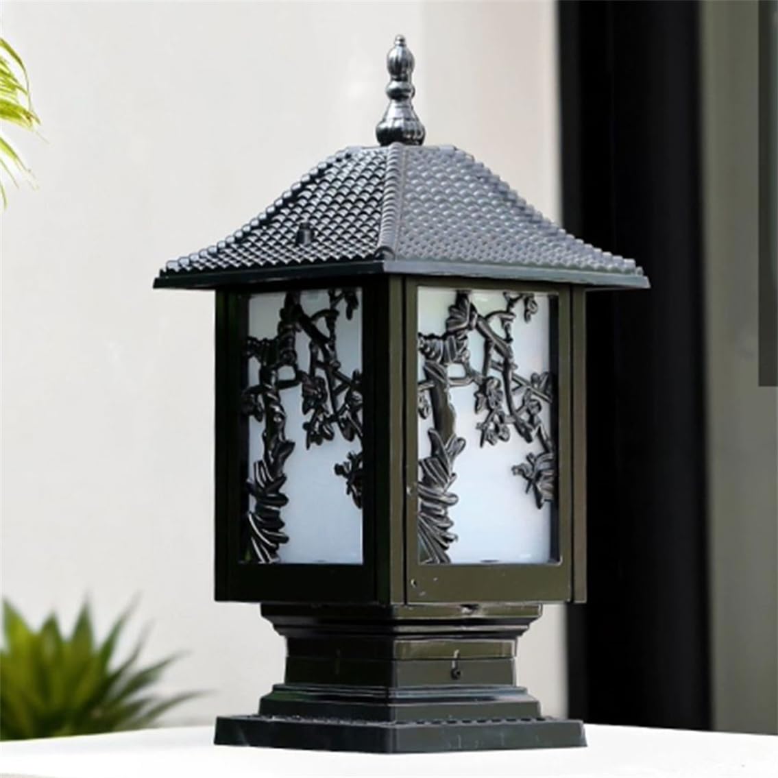 HCIPJQY Rustic Bollard Column Lamp Farmhouse Pole Lighting Waterproof Aluminum Outdoor Post Lights Lamp Hard Wired Pillar Table Light for Garden, Driveway, Pathway, Porch, Yard