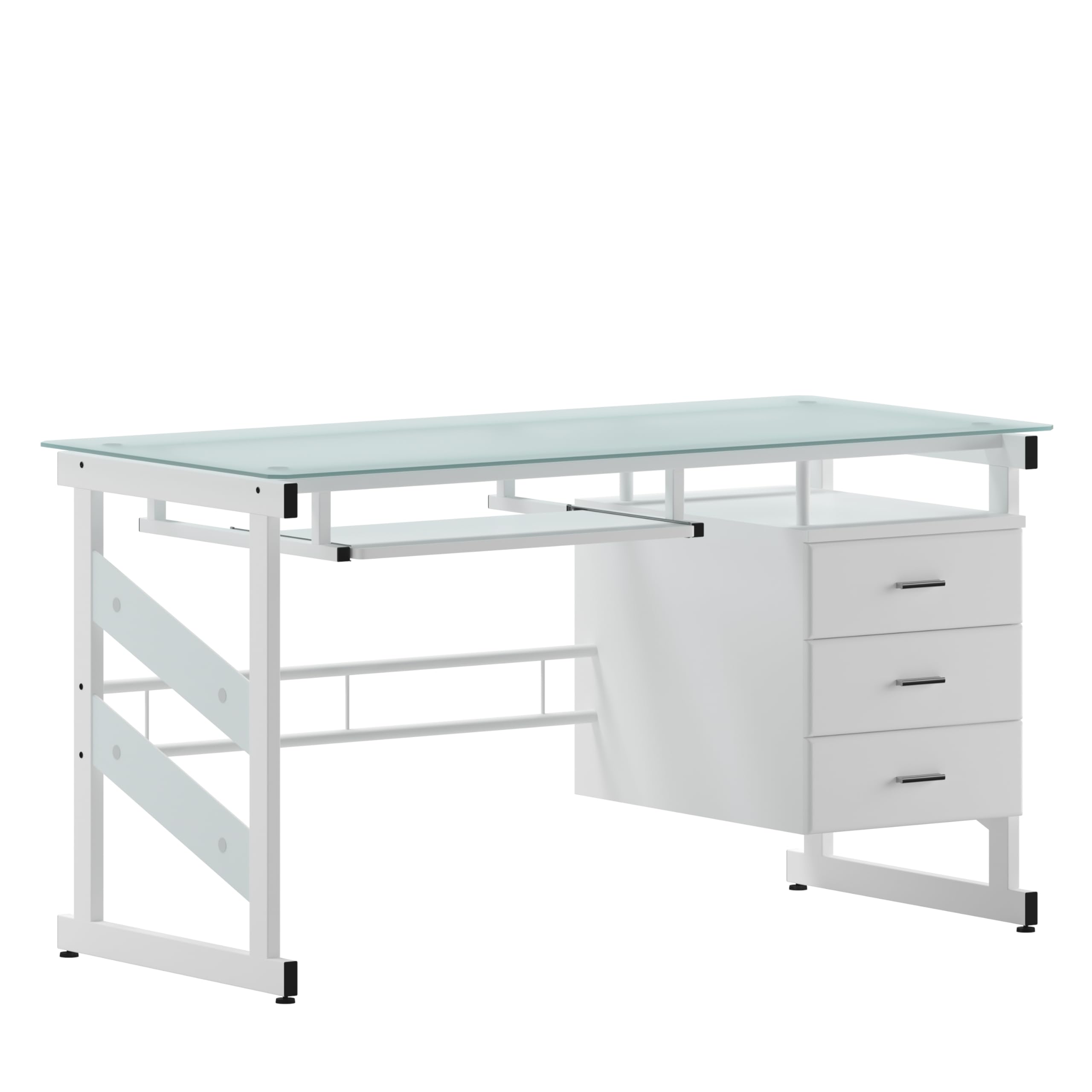 Amazon.com: Flash Furniture Singleton White Computer Desk with
