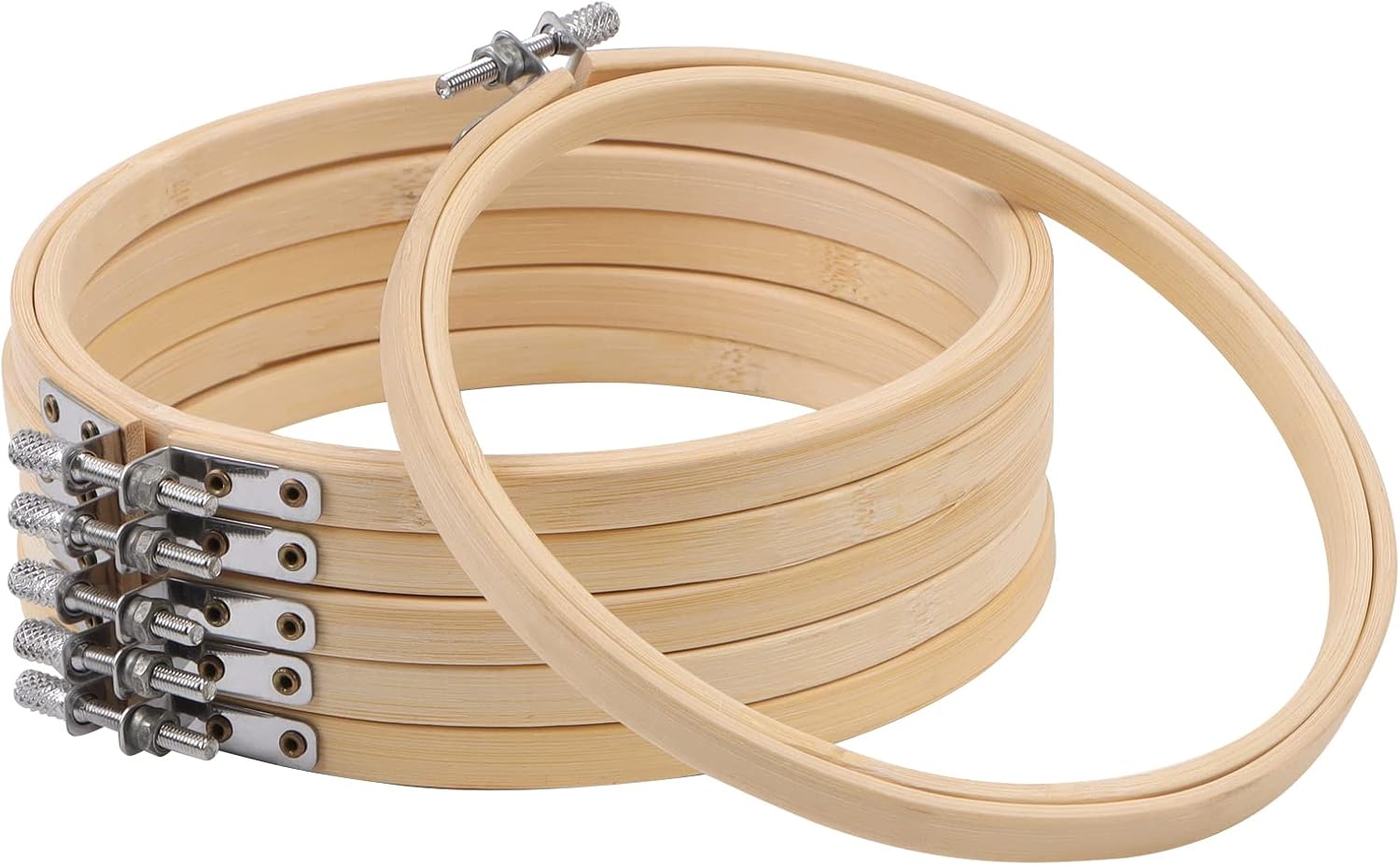 Cerchi Da Ricamo In Bambù 13/17/20cm - Telaio Per Punto Croce E Lavoretti Fai Da Te - Foto 4