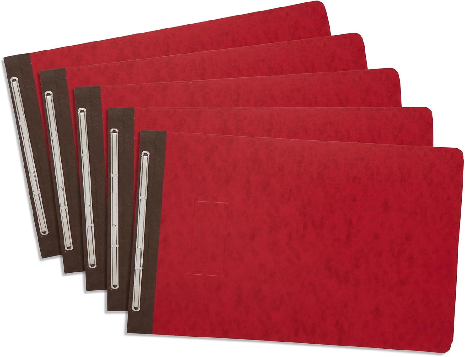 Blue Summit 10 Pressboard Report Covers with Fasteners, 11x17 Folder for Blueprints, 11x17 Portfolio Binder, 3” Capacity, Red, 10 Pack