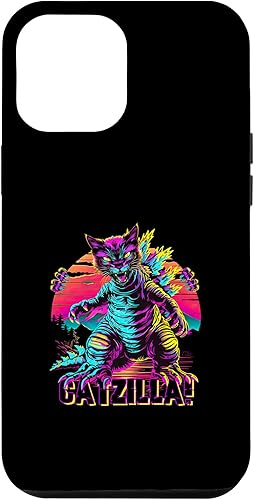 Miniatura 1 de iPhone 14 Pro Max Streetwear Synthwave 80s 90s Catzilla Cat Japanese teen Case