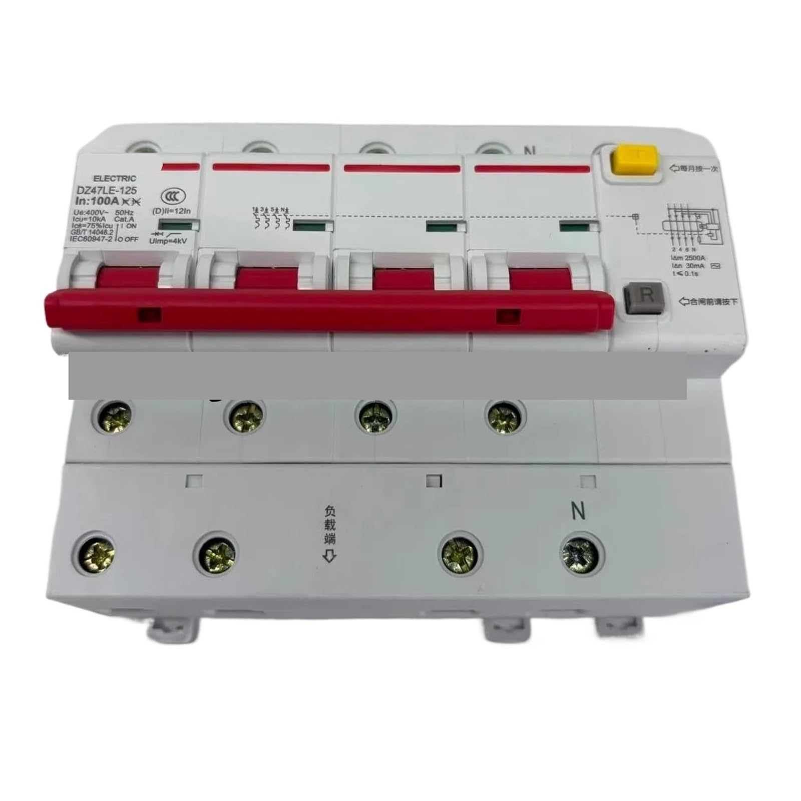 CLBSWYEJK DZ47LE-125 4P 125A Circuit Breaker