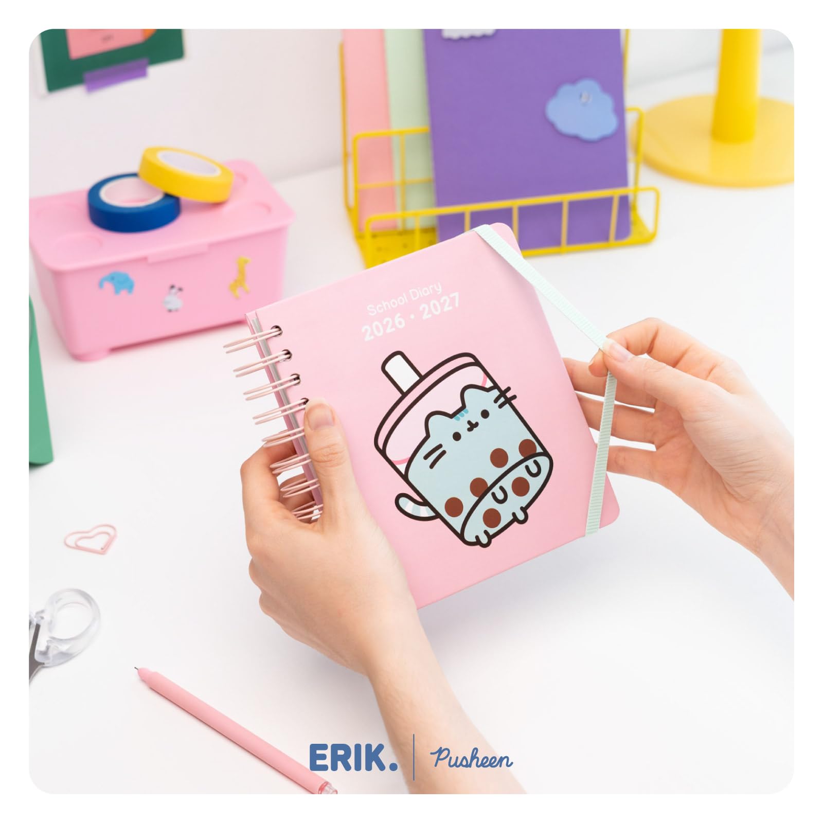 Grupo Erik Academic Diary 2026-2027 Page a Day - Pusheen Gifts for Cat Lovers | Back to School Planner 2026-2027, Mid Year Diary 2026 2027 Day per Page | Pusheen Stationery, Cat Stationery Gifts