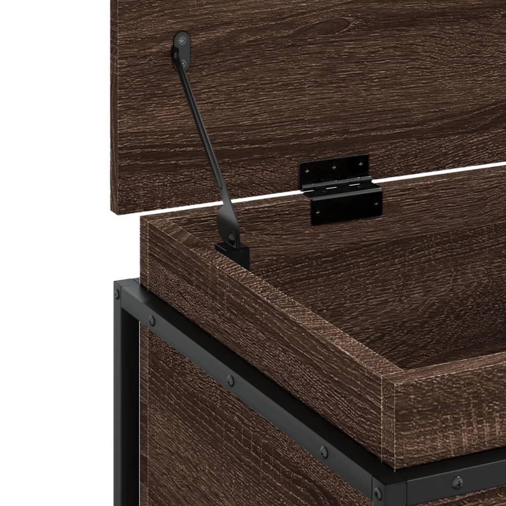 Aufbewahrungsbox mit Deckel Eichen-Optik 80x40x51,5 cm Ordnungsbox Aufbewahrung Organizer Kleideraufbewahrung zum Kleidung, Schlafzimmer, Haus, Büro
