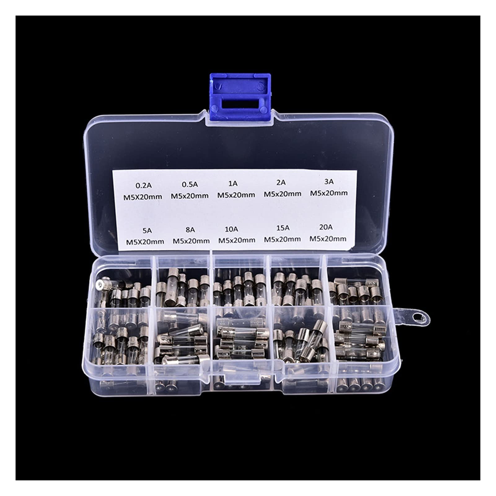 Fusible verre 250V évitez les pannes de circuit avec ce kit auto 100 pcs