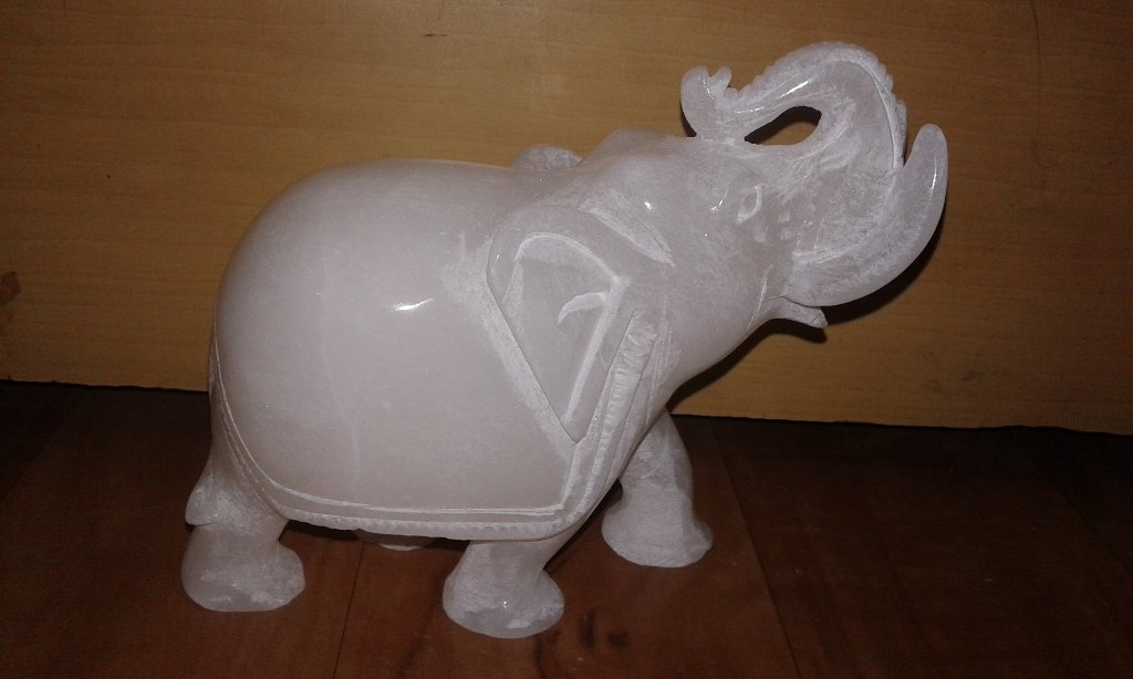 Amazon.co.jp: ホワイト大理石象像 1ピース - 4インチ x 5インチ