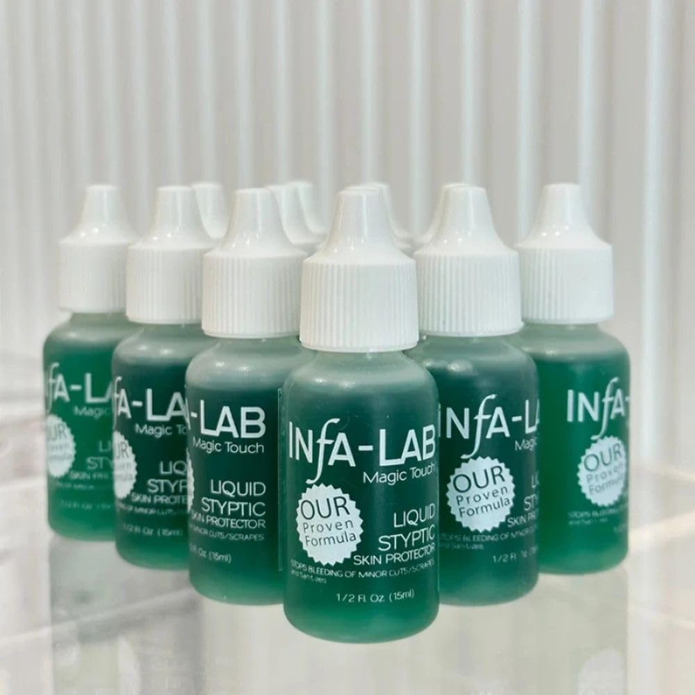 3er Pack – Infa-Lab Magic Touch Flüssiges Alaunstyptikum – Stoppt Blutungen & schützt die Haut an Nägeln – Infalab Original