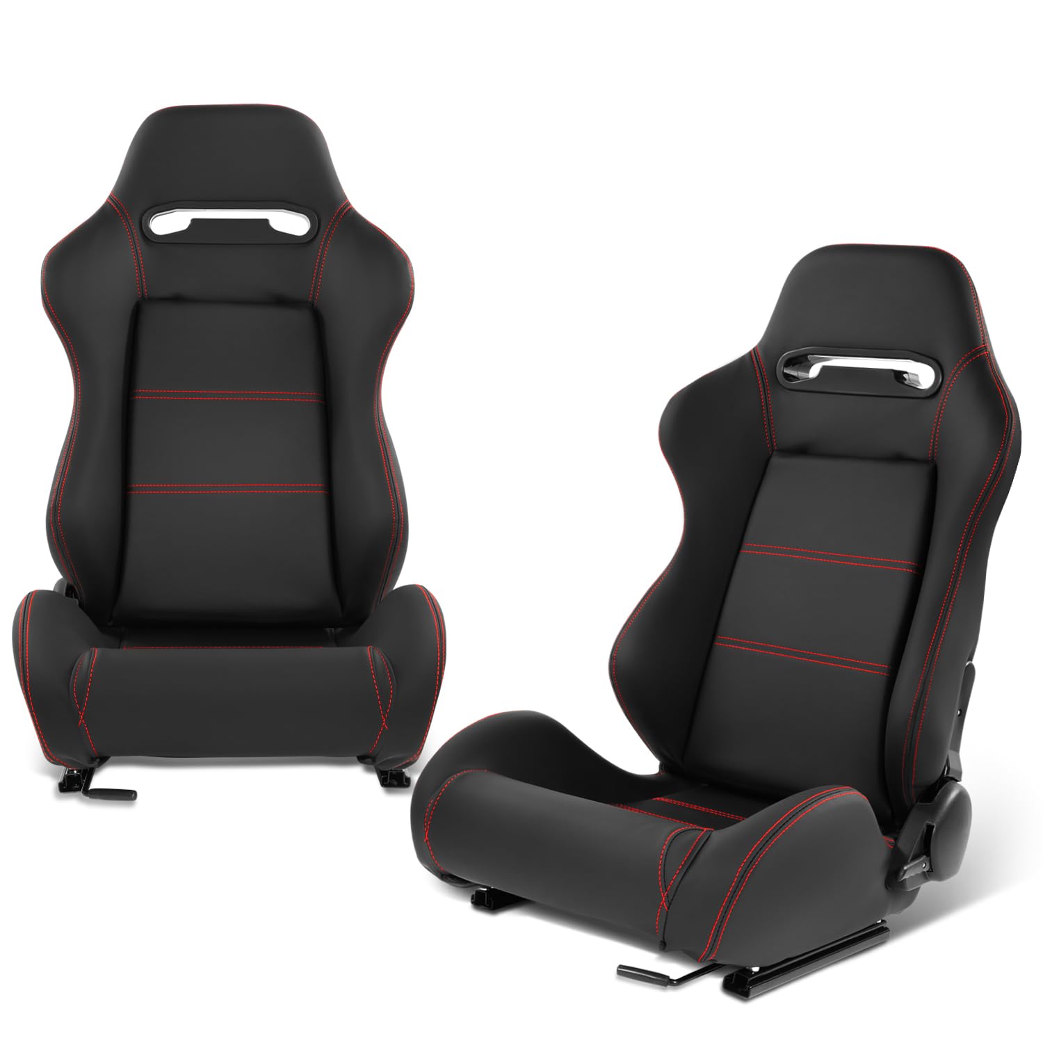 DNA MOTORING 2PCS Racing Bucket Seats