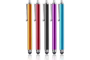 Assorted Colors Stylus Pens for Mobile Phone and Tablets (5 Pack)